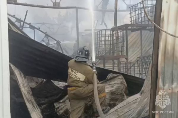 Огнеборцы потушили крупный пожар на пилораме возле Полевского