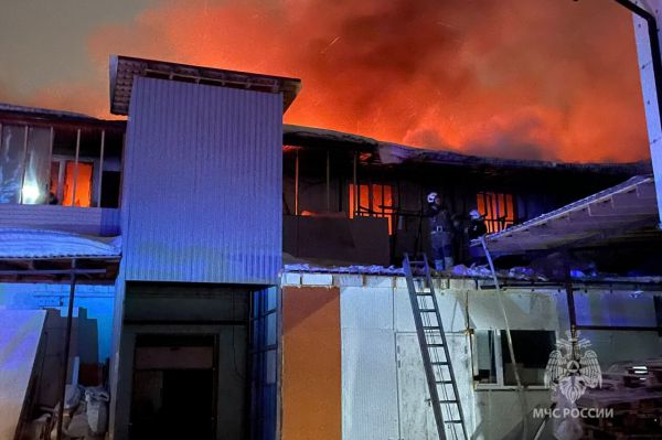 В Арамиле произошел крупный пожар в производственно-складском здании