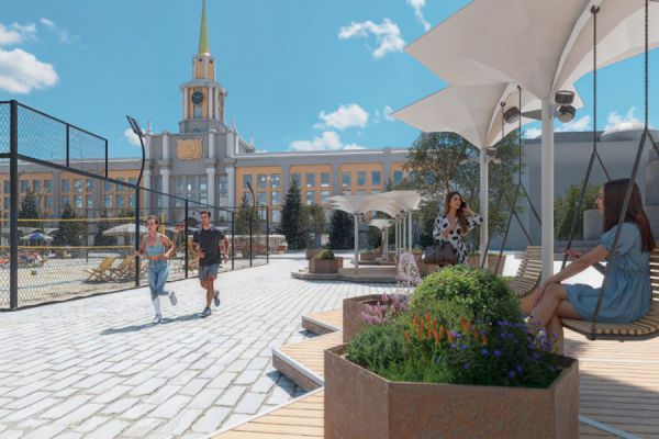 В Екатеринбурге вместо автостоянки на площади 1905 года появится зона отдыха