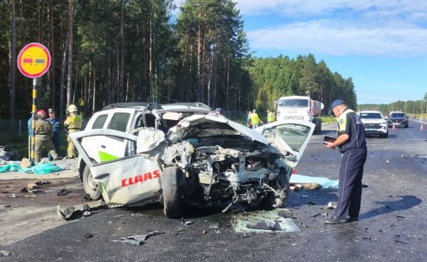 В жутком ДТП из-за выезда легковушки на встречную полосу на свердловской трассе погибли пять человек. Четверо сгорели в автомобиле
