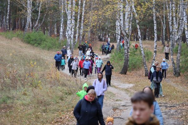 День ходьбы в Каменске-Уральском завершился зарядкой на лесной поляне