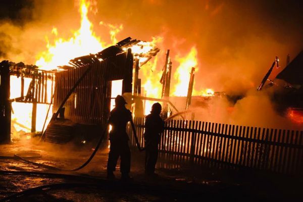 Ночью в Тавде в крупном пожаре погибли коровы, свиньи и птицы